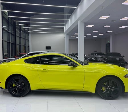 Yellow Ford Mustang EcoBoost 2021