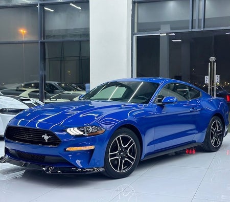 Blau Ford Mustang EcoBoost 2021