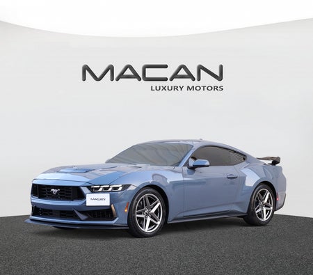 Mattblau Ford Mustang 2024