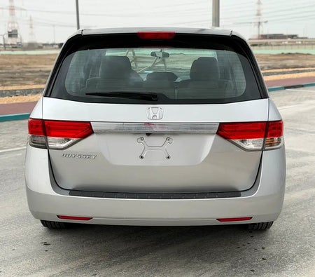 Silver Honda Odyssey 2015