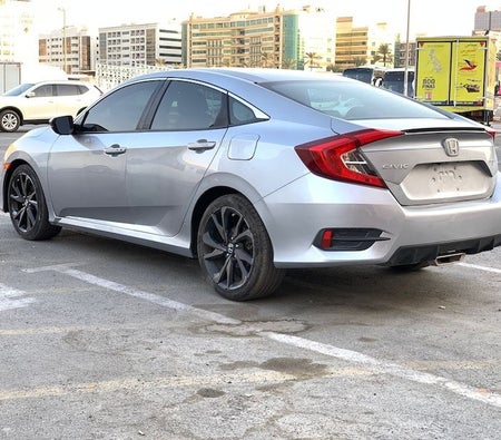 Silver Honda Civic Sport 2020
