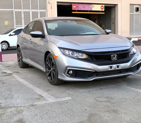 Silver Honda Civic Sport 2020