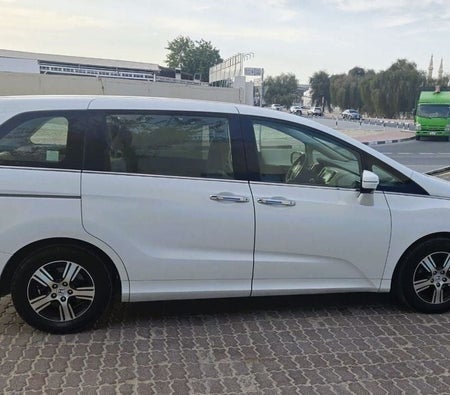 White Honda Odyssey 2015