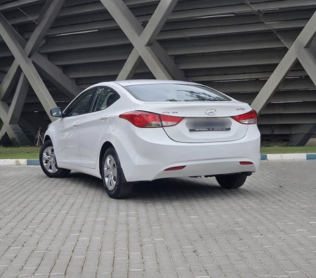 White Hyundai Elantra SE 2014