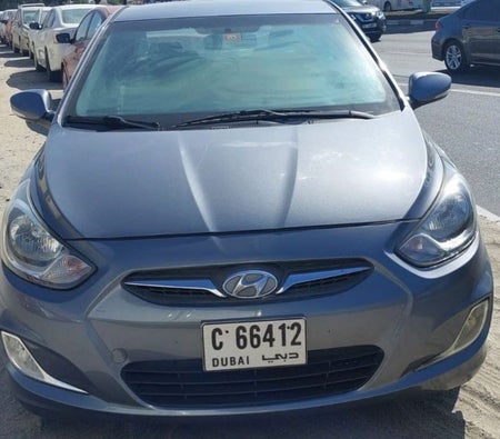 Gray Hyundai Accent 2014