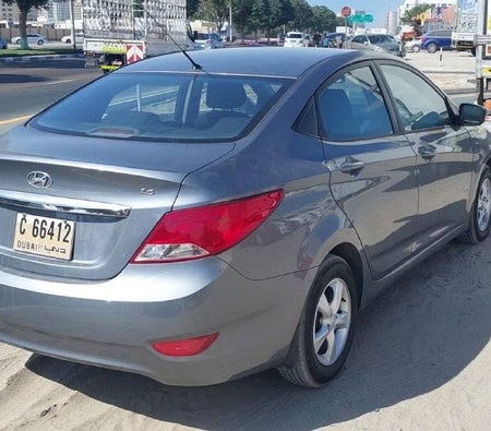 Gray Hyundai Accent 2014
