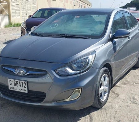 Gray Hyundai Accent 2014