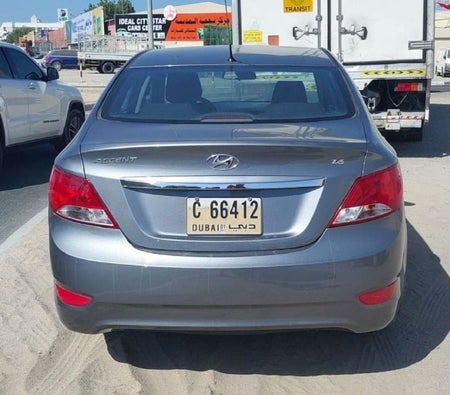 Gray Hyundai Accent 2014
