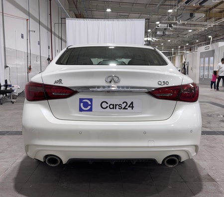 Blanco Infiniti Q50 LUXE 2024 Blanco Infiniti Q50 LUXE 2024