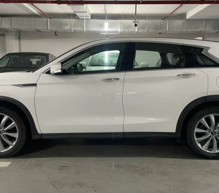 White Infiniti QX50 LUXE 2021