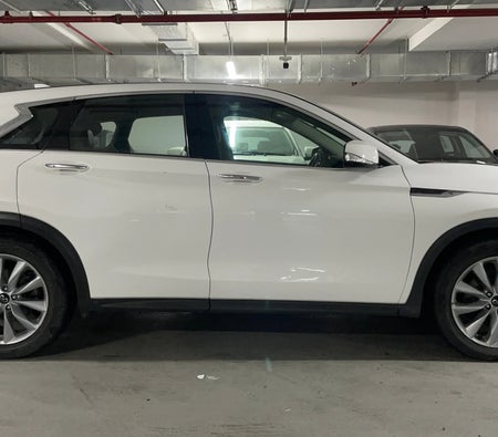 White Infiniti QX50 LUXE 2021