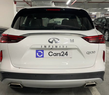 White Infiniti QX50 LUXE 2021