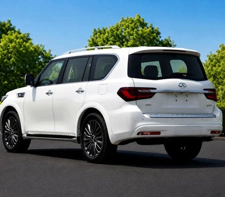 White Infiniti QX80 Luxury 2024