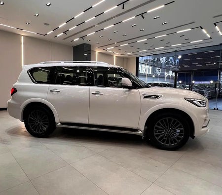 White Infiniti QX80 SENSORY 2021