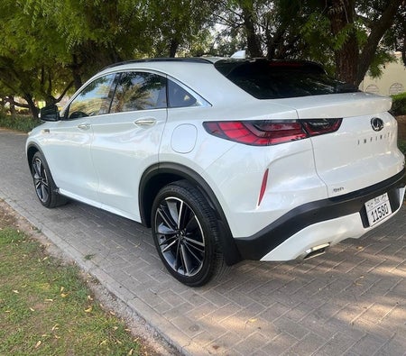 White Infiniti QX55 LUXE 2023