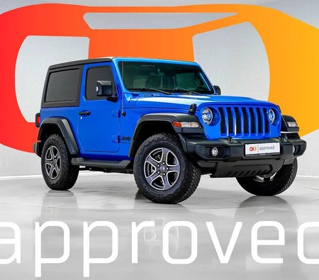 Голубой Jeep Wrangler Sport 2023 год Голубой Jeep Wrangler Sport 2023 год