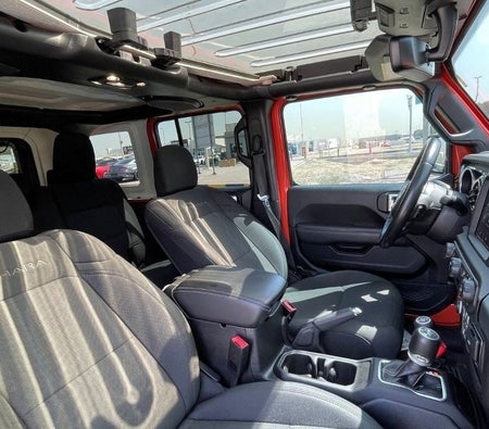 Orange Jeep Wrangler 2020