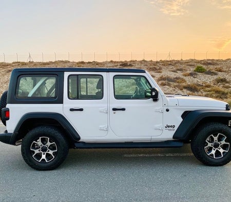 White Jeep Wrangler Sport 2022