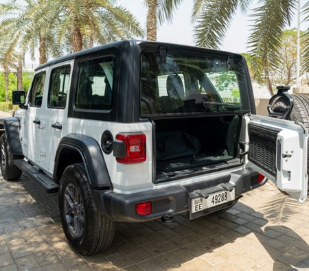 White Jeep Wrangler 2025