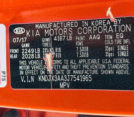 Orange Kia Soul SX 2018