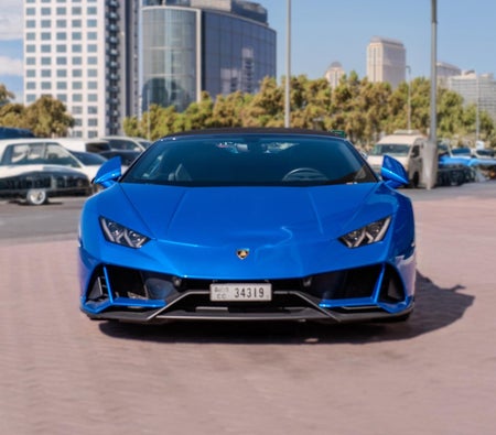 Blue Lamborghini Huracan Evo Spyder 2021 Blue Lamborghini Huracan Evo Spyder 2021