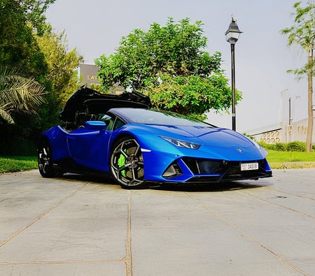 Blue Lamborghini Huracan Evo Spyder 2021 Blue Lamborghini Huracan Evo Spyder 2021