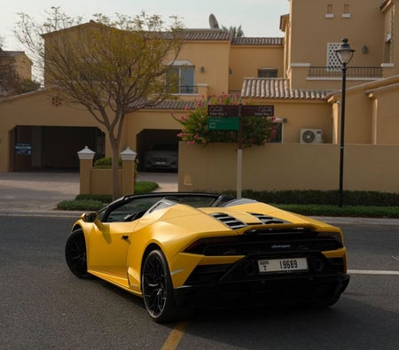 Yellow Lamborghini Huracan Evo Spyder 2024 Yellow Lamborghini Huracan Evo Spyder 2024