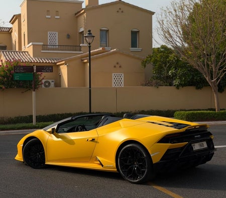Yellow Lamborghini Huracan Evo Spyder 2024 Yellow Lamborghini Huracan Evo Spyder 2024