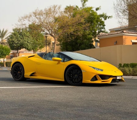 Yellow Lamborghini Huracan Evo Spyder 2024 Yellow Lamborghini Huracan Evo Spyder 2024