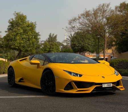 Yellow Lamborghini Huracan Evo Spyder 2024 Yellow Lamborghini Huracan Evo Spyder 2024