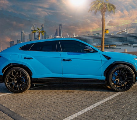 Blue Lamborghini Urus 2022