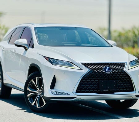 White Lexus RX450hL 2020