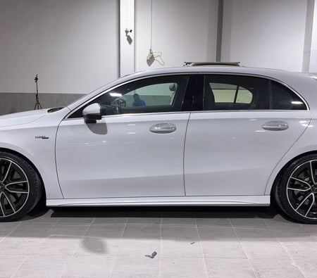 White Mercedes Benz A35 AMG 2021