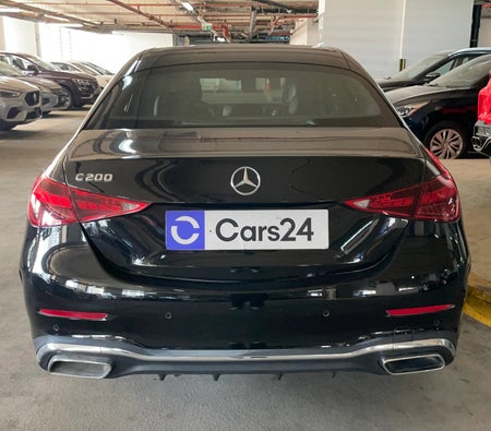 Black Mercedes Benz C200 AMG Premium 2024