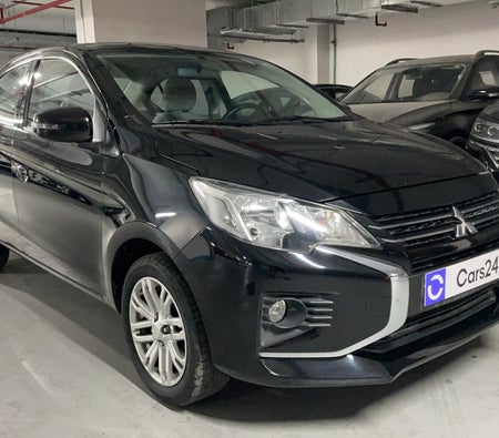 Black Mitsubishi Attrage GLX HIGHLINE 2025 Black Mitsubishi Attrage GLX HIGHLINE 2025
