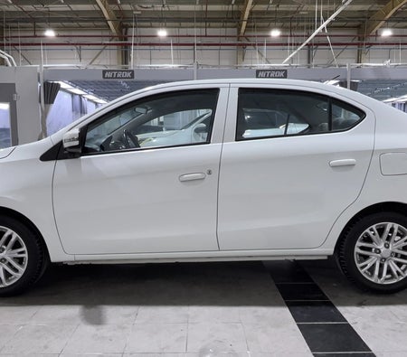 White Mitsubishi Attrage GLX 2022