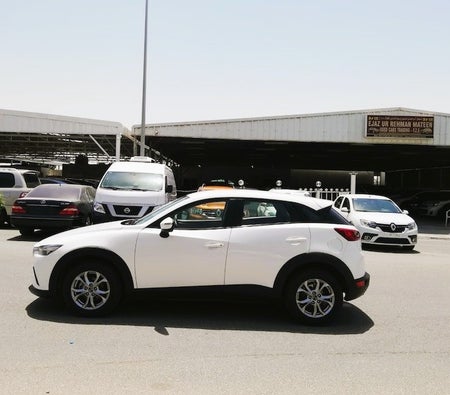 White Mazda CX3 2020