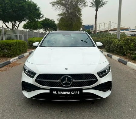 White Mercedes Benz A200 AMG 2024