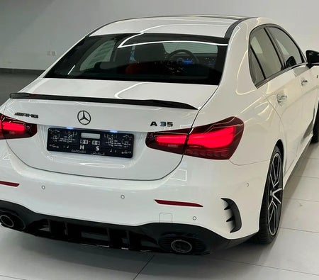 White Mercedes Benz A35 AMG 2024