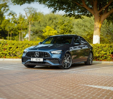 Blue Mercedes Benz AMG C43 2023 Blue Mercedes Benz AMG C43 2023