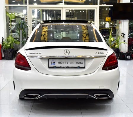 White Mercedes Benz C200 2019