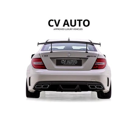 White Mercedes Benz AMG C63 2013