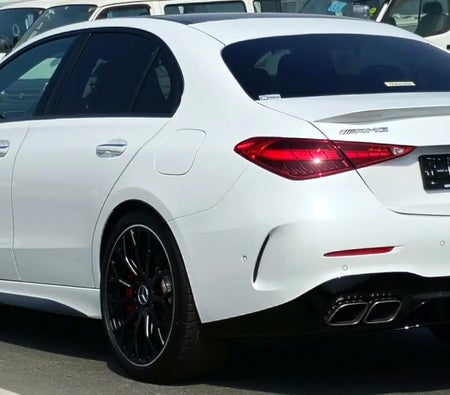 White Mercedes Benz C63 S AMG E-Performance 2024