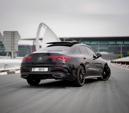 Black Mercedes Benz CLA 200 2021