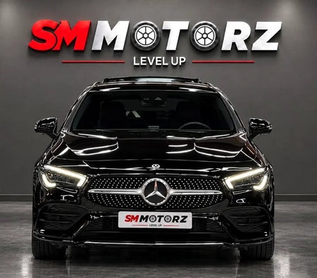 Black Mercedes Benz CLA250 AMG 2020