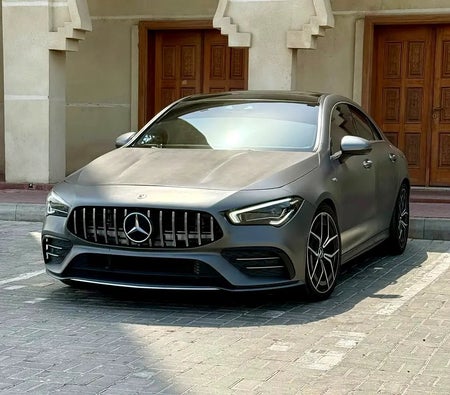 Gray Mercedes Benz AMG CLA 35 2021