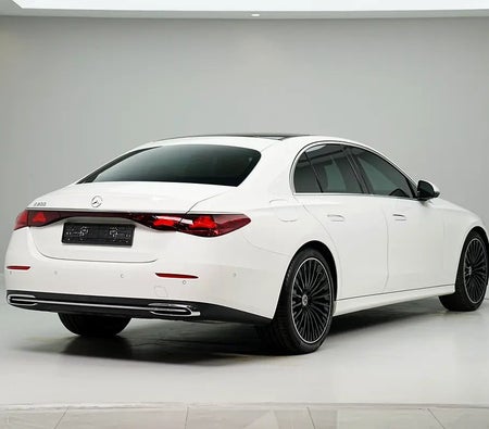 White Mercedes Benz E200 2024
