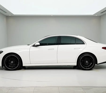 White Mercedes Benz E200 2024