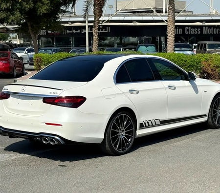 White Mercedes Benz AMG E53 2020