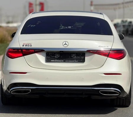 White Mercedes Benz S500 2021